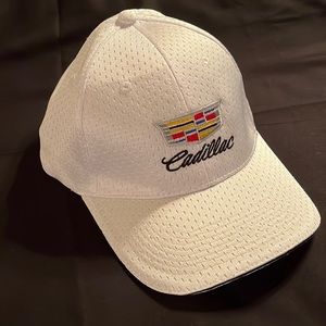 White Micro-mesh Cadillac baseball cap